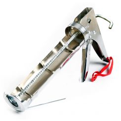 CHROME PLATED HALF BARREL CAULKING GUN