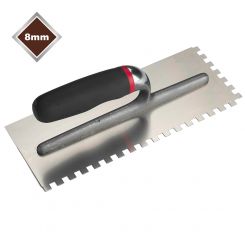 8mm  SQUARE NOTCHED STAINLESS STEEL TROWEL