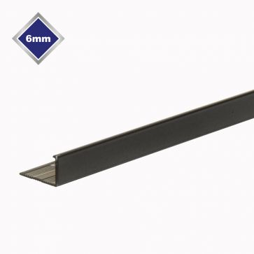 6MM SMOOTH BLACK L SHAPE TILE EDGE