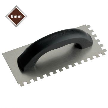 8mm ECONOMY STEEL SQUARE NOTCHED TROWEL