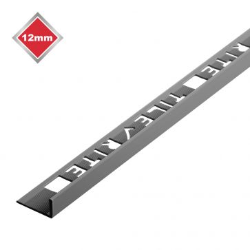 12MM SLATE GREY PVC L SHAPE TILE TRIM
