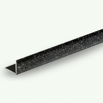 12MM BLACK GLITTER L SHAPE TILE EDGE