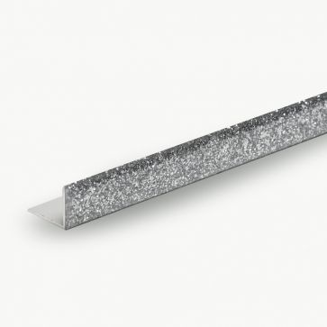 12MM SILVER GLITTER L SHAPE TILE EDGE