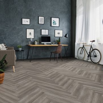 Harpsden Grey Herringbone plank