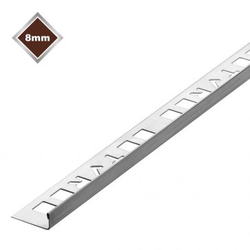 8MM L SHAPE G304 STAINLESS STEEL TRIM