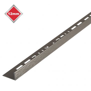 12MM L SHAPED S/STEEL EFFECT TRIM