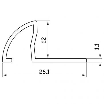 TILE EDGING AMERICAN BONE (12mm)